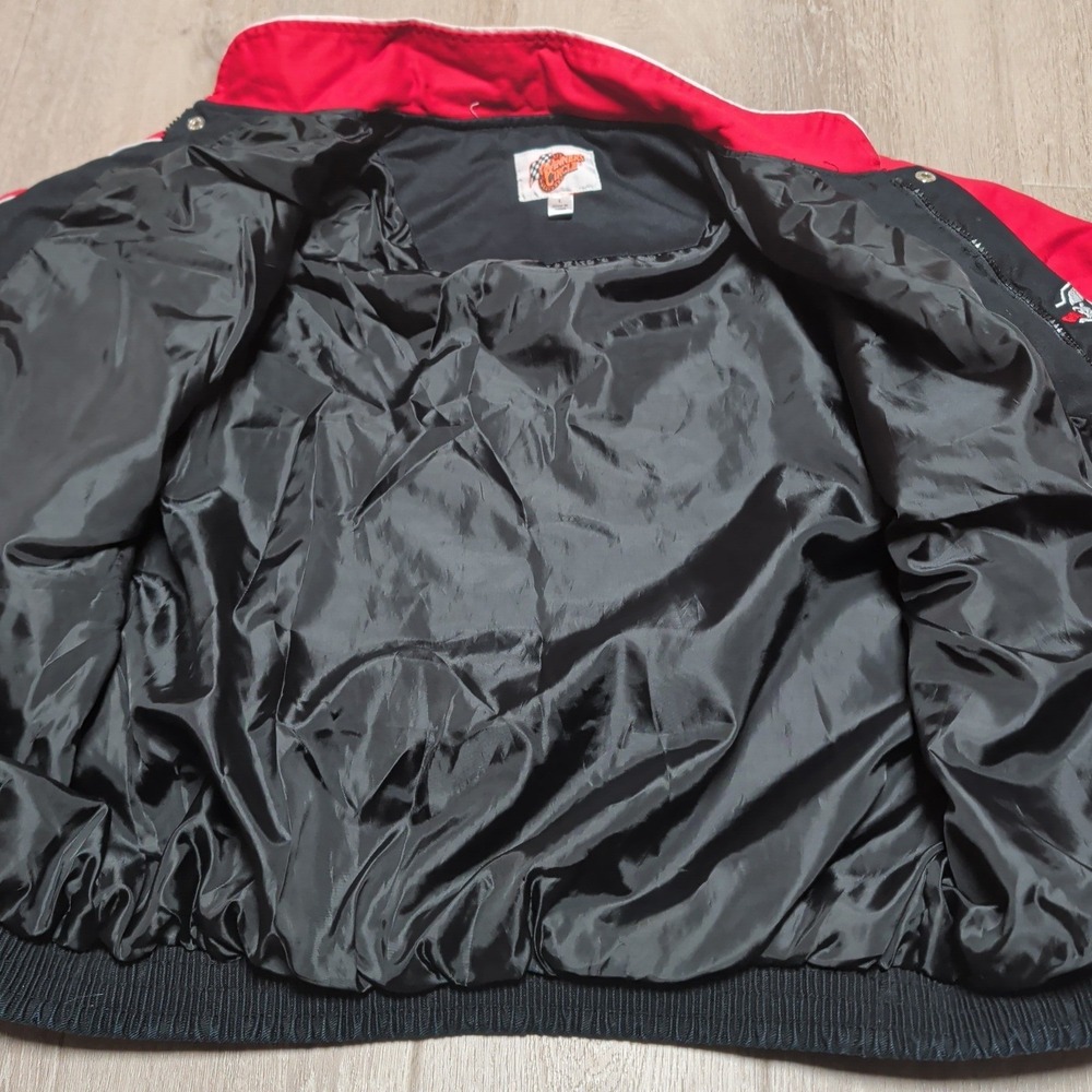 Winner's Circle Dale Earnhardt Embroidered Racing Jacket Mens L Black Red Bomber - Picture 5 of 8